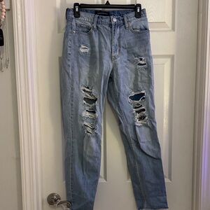 Aeropostale Ripped Light Blue Boyfriend Jeans